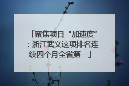 聚焦项目“加速度”：浙江武义这项排名连续四个月全省第一