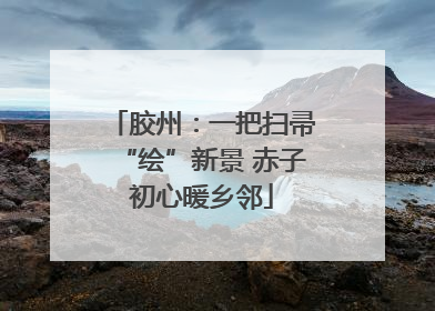 胶州：一把扫帚“绘”新景 赤子初心暖乡邻