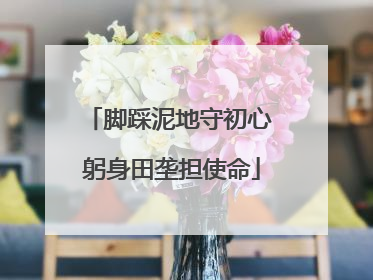 脚踩泥地守初心 躬身田垄担使命