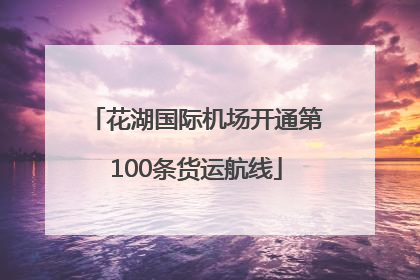 花湖国际机场开通第100条货运航线