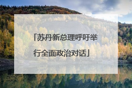苏丹新总理呼吁举行全面政治对话