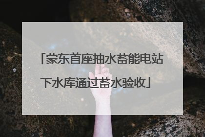 蒙东首座抽水蓄能电站下水库通过蓄水验收