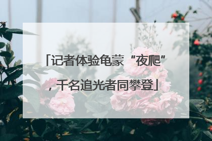 记者体验龟蒙“夜爬”，千名追光者同攀登
