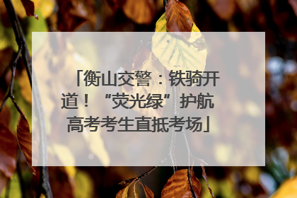 衡山交警：铁骑开道！“荧光绿”护航高考考生直抵考场