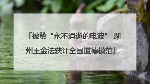 被赞“永不消逝的电波” 湖州王金法获评全国道德模范