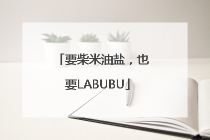 要柴米油盐，也要LABUBU