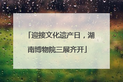 迎接文化遗产日，湖南博物院三展齐开
