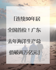 连续30年居全国首位！广东去年海洋生产总值破两万亿元