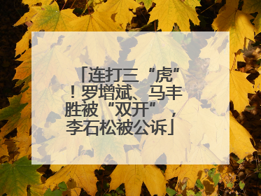 连打三“虎”！罗增斌、马丰胜被“双开”，李石松被公诉