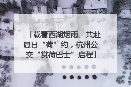 载着西湖烟雨、共赴夏日“荷”约，杭州公交“赏荷巴士”启程