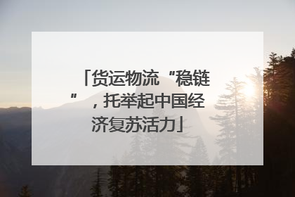 货运物流“稳链”，托举起中国经济复苏活力