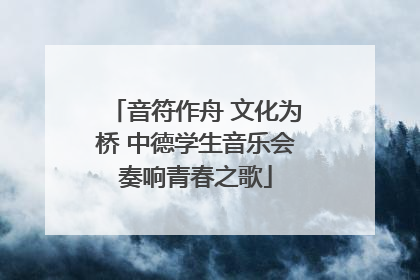 音符作舟 文化为桥 中德学生音乐会奏响青春之歌