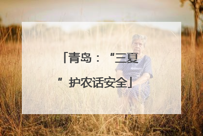 青岛：“三夏”护农话安全