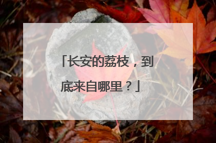 长安的荔枝，到底来自哪里？