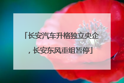 长安汽车升格独立央企，长安东风重组暂停