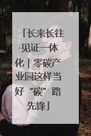 长来长往·见证一体化｜零碳产业园这样当好“碳”路先锋