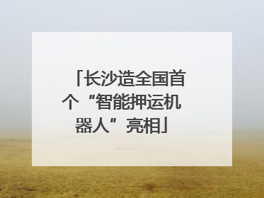 长沙造全国首个“智能押运机器人”亮相