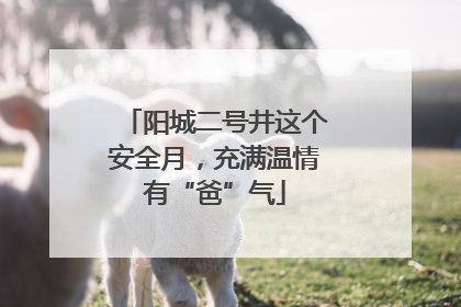 阳城二号井这个安全月，充满温情有“爸”气