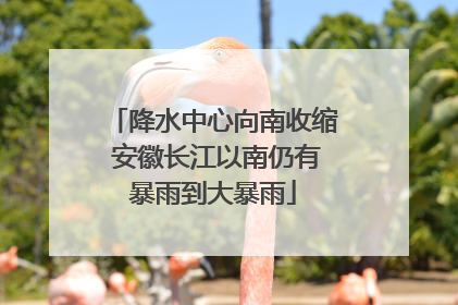 降水中心向南收缩 安徽长江以南仍有暴雨到大暴雨