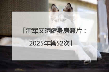 雷军又晒健身房照片：2025年第52次