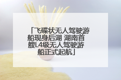飞碟状无人驾驶游船现身后湖 湖南首艘L4级无人驾驶游船正式起航
