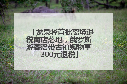 龙泉驿首批离境退税商店落地，俄罗斯游客洛带古镇购物享300元退税