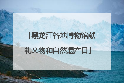 黑龙江各地博物馆献礼文物和自然遗产日