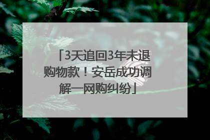 3天追回3年未退购物款！安岳成功调解一网购纠纷