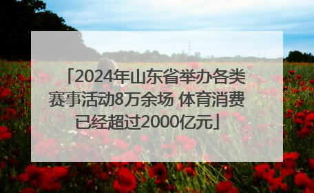 2024年山东省举办各类赛事活动8万余场 体育消费已经超过2000亿元