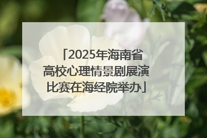 2025年海南省高校心理情景剧展演比赛在海经院举办