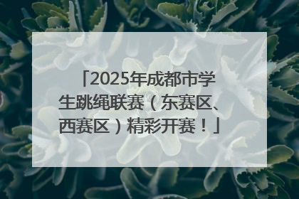 2025年成都市学生跳绳联赛（东赛区、西赛区）精彩开赛！