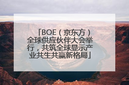 BOE（京东方）全球供应伙伴大会举行，共筑全球显示产业共生共赢新格局