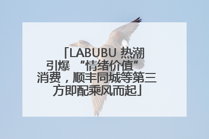 LABUBU 热潮引爆 “情绪价值” 消费，顺丰同城等第三方即配乘风而起