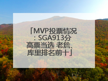 MVP投票情况：SGA913分高票当选 老詹、库里排名前十